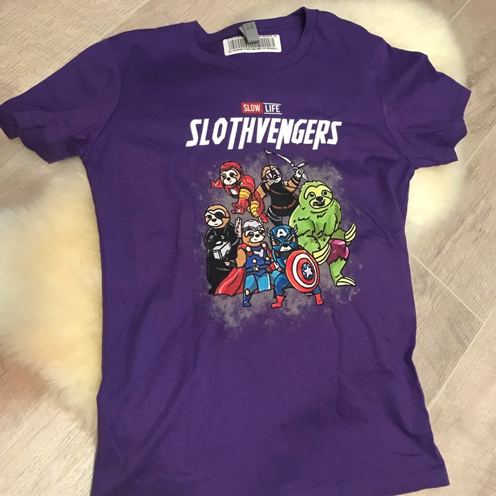 SOLD Sloth Avengers Tee (Never worn)